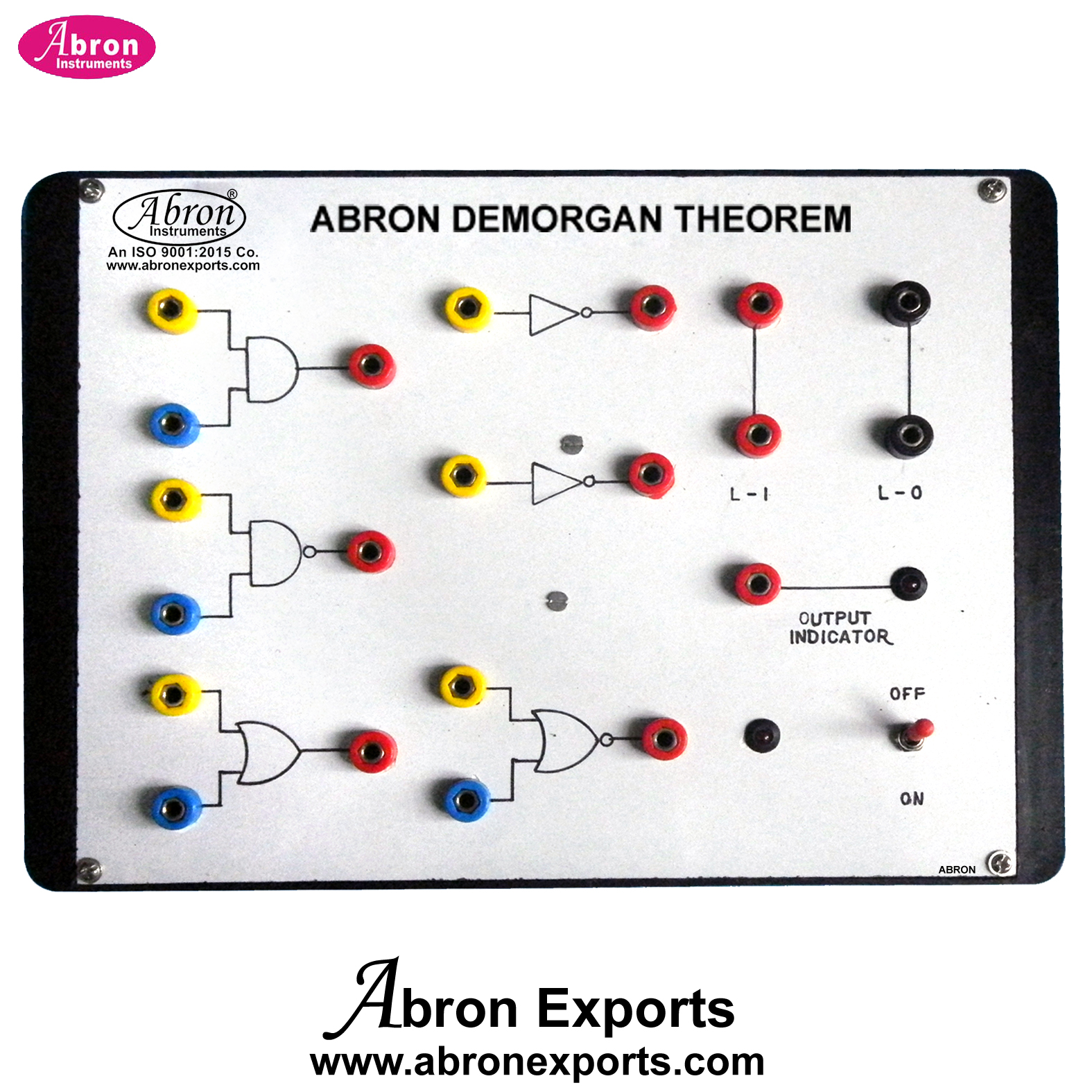 Study Theorem Demorgan Theorem With Power Supply Without Meters Electronic Trainer Kit Abron AE-1430DE 